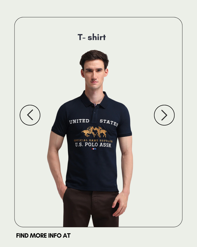 Men’s Navy Blue Polo T-Shirt – Premium Cotton Casual Wear (M)